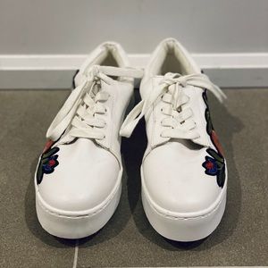 Floral Embroidered Sneakers